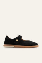 Pesaro Genuine Suede Women Mary Jane Flats Black - view 1