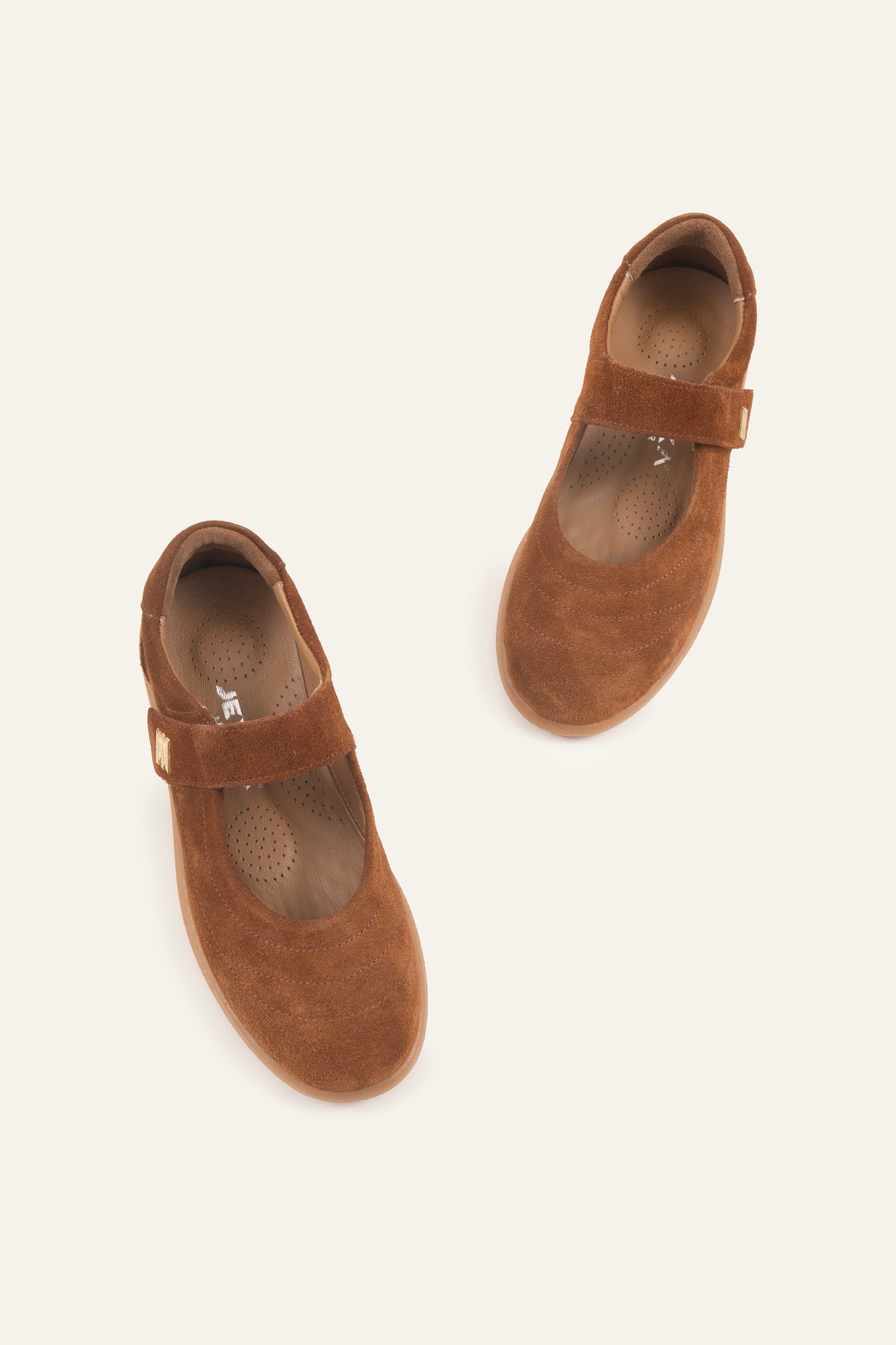 Pesaro Genuine Suede Women Mary Jane Flats Brown - view 2