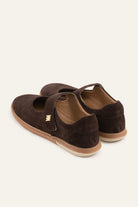 Pesaro Genuine Suede Women Mary Jane Flats Dark Brown - view 4