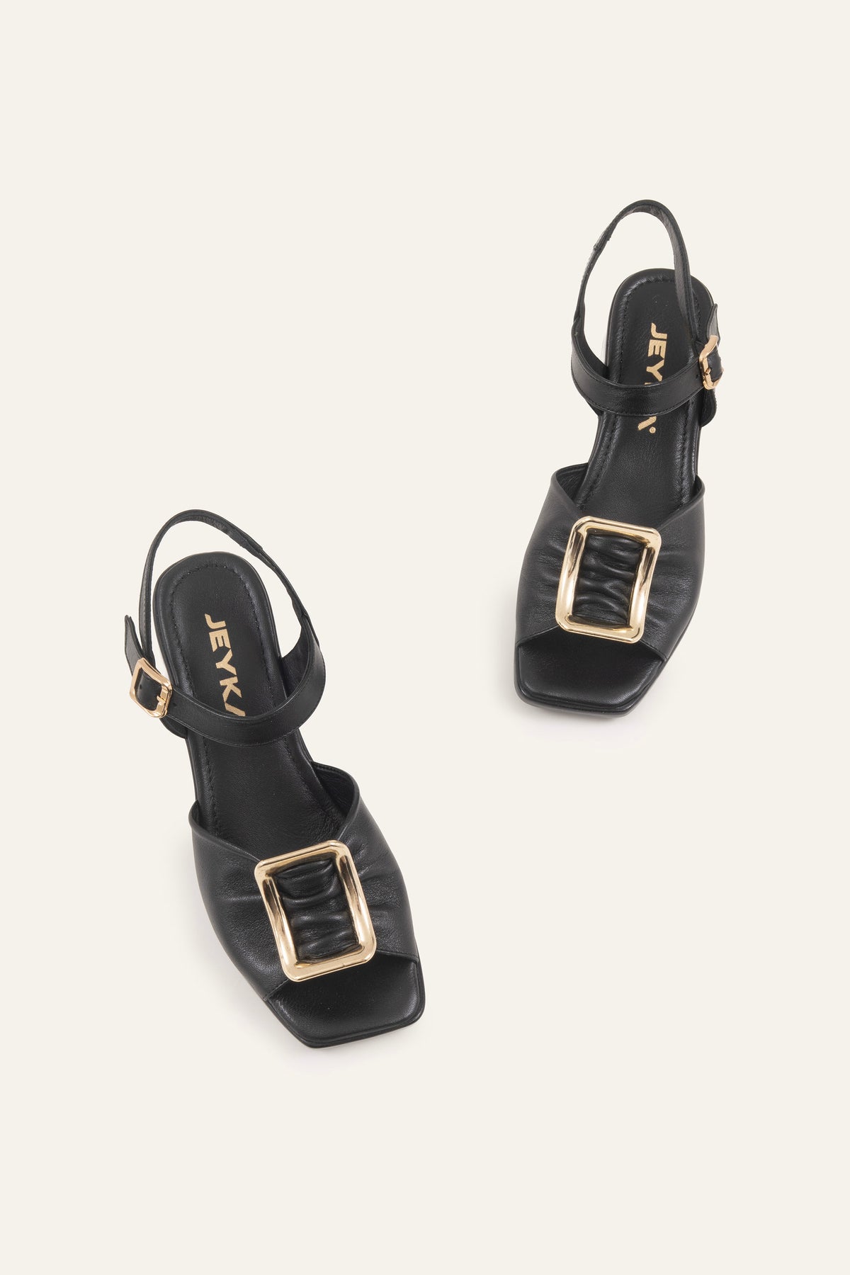 Portofino Genuine Leather Women Block Heel Sandals Black - view 2