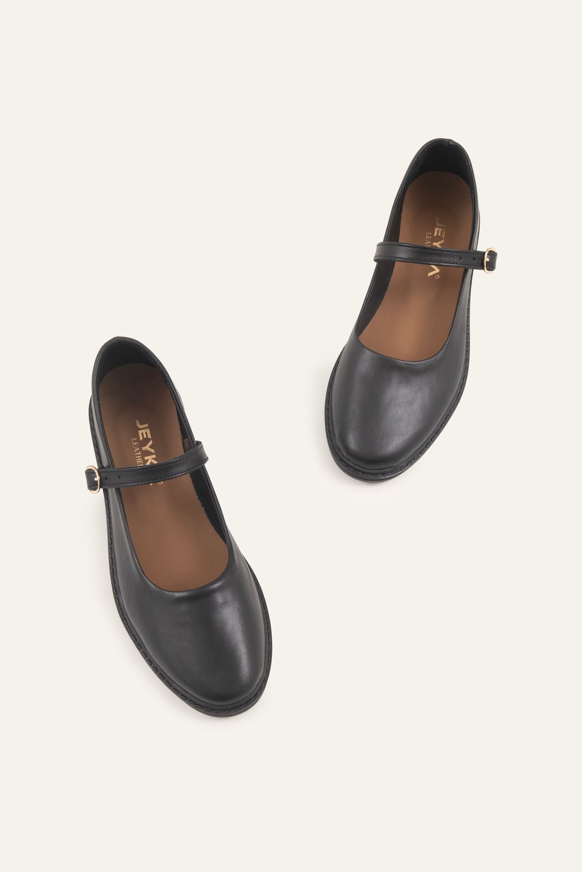 Rimini Genuine Leather Women Mary Jane Flats Black - view 2