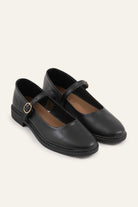 Rimini Genuine Leather Women Mary Jane Flats Black - view 3