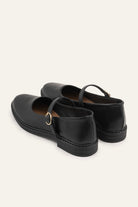 Rimini Genuine Leather Women Mary Jane Flats Black - view 4