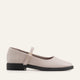 Rimini Genuine Leather Women Mary Jane Flats Grey