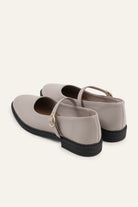 Rimini Genuine Leather Women Mary Jane Flats Grey - view 4