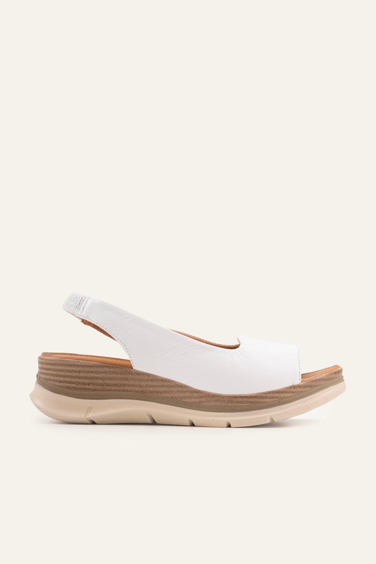 Stresa Genuine Leather Women Wedge Sandals White - view 1