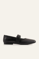 Torino Genuine Leather Women Mary Jane Flats Black - view 1