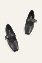 Torino Genuine Leather Women Mary Jane Flats Black - view 2
