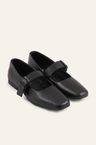 Torino Genuine Leather Women Mary Jane Flats Black - view 3