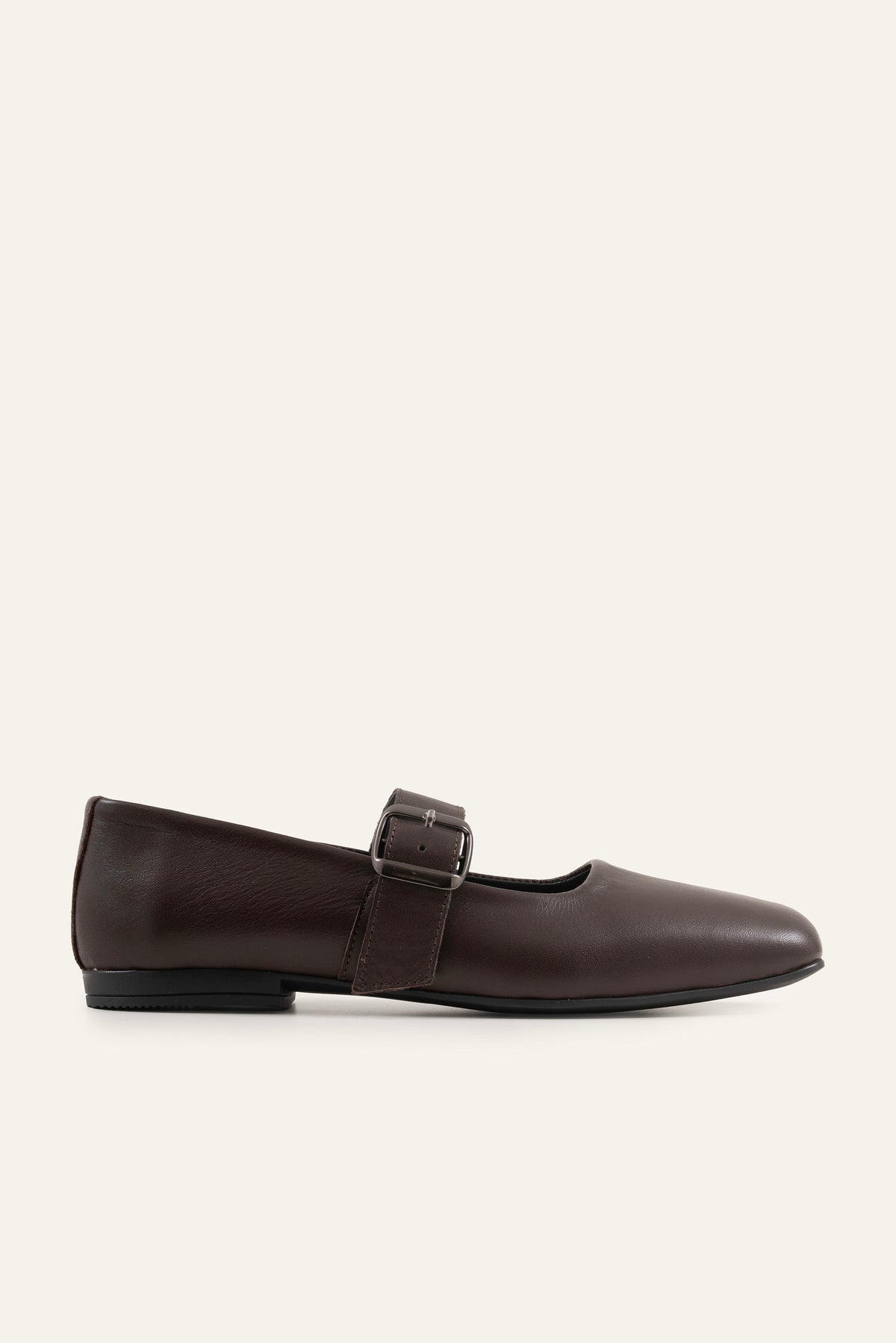 Torino Genuine Leather Women Mary Jane Flats Dark Brown - view 1