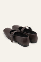 Torino Genuine Leather Women Mary Jane Flats Dark Brown - view 4