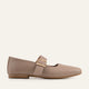 Torino Genuine Leather Women Mary Jane Flats Taupe