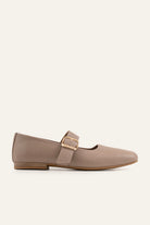 Torino Genuine Leather Women Mary Jane Flats Taupe - view 1