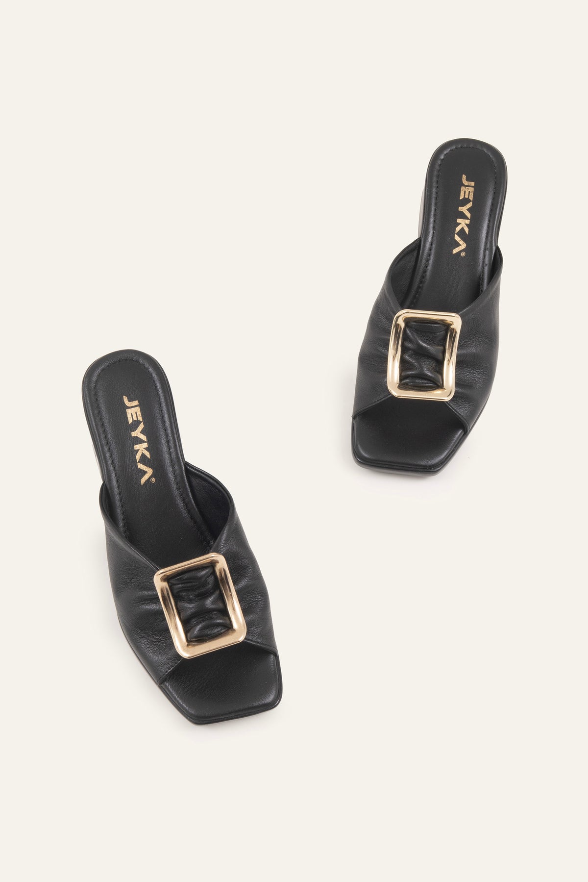 Trieste Genuine Leather Women Block Heel Mules Black - view 4