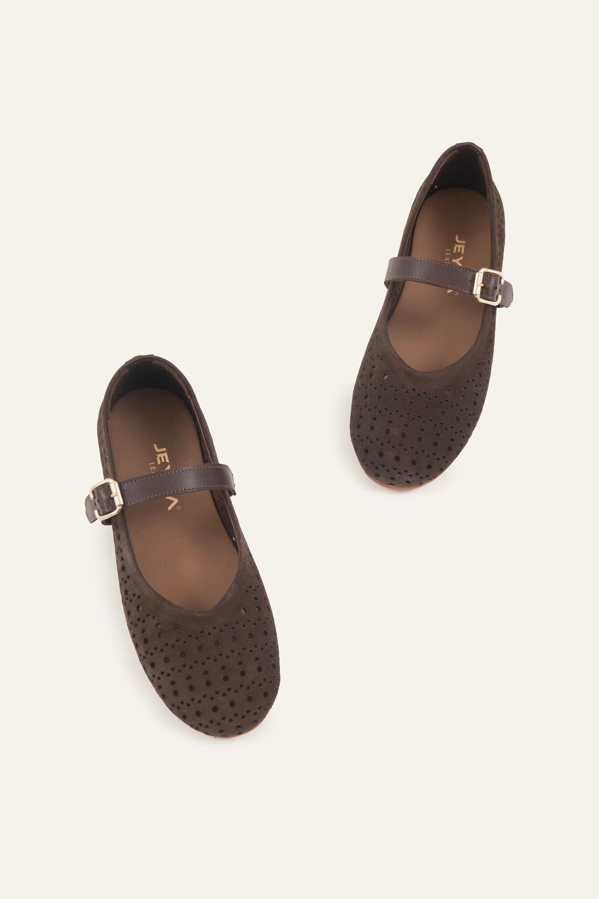 Umbria Genuine Suede Women Mary Jane Flats Dark Brown - view 2