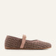 Umbria Genuine Suede Women Mary Jane Flats Taupe