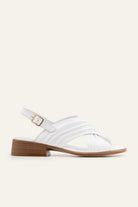 Valencia Genuine Leather Women Low Heel Sandals White - view 1