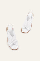 Valencia Genuine Leather Women Low Heel Sandals White - view 4