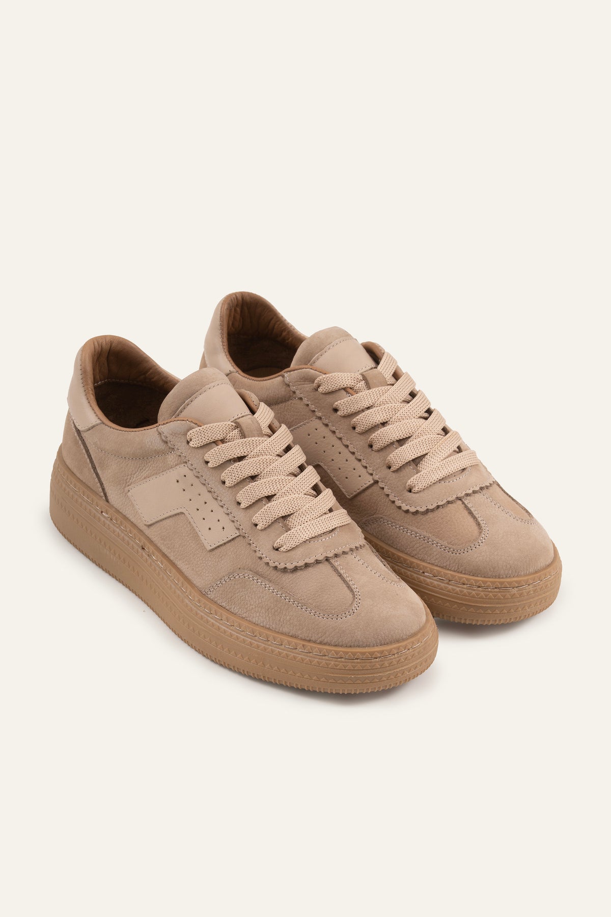 Verona Genuine Suede Women Sneakers Beige - view 3