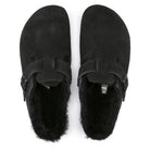 Boston Shearling Black Suede Leather/Shearling Narrow