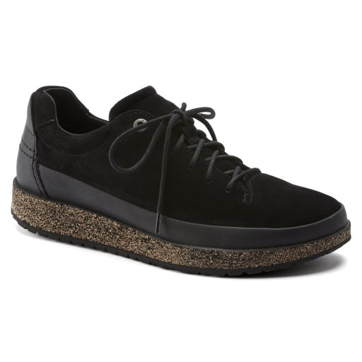 Honnef Low Black Suede Leather Narrow