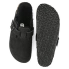 Boston Shearling Black Suede Leather/Shearling Narrow
