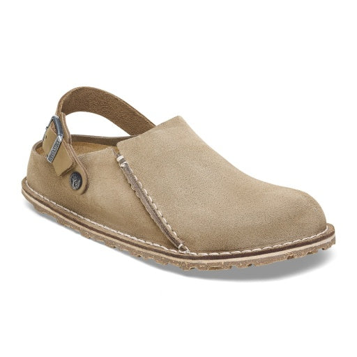 Lutry Grey Taupe Suede Leather Narrow
