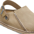 Lutry Grey Taupe Suede Leather Narrow