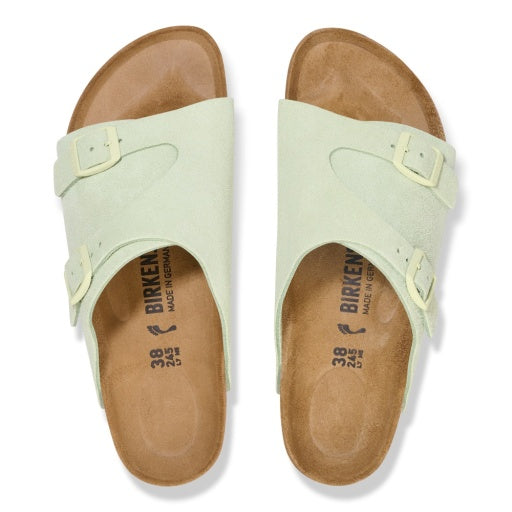 Zurich Faded Lime Suede Leather Regular