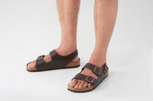 Milano Dark Brown Smooth Leather Narrow