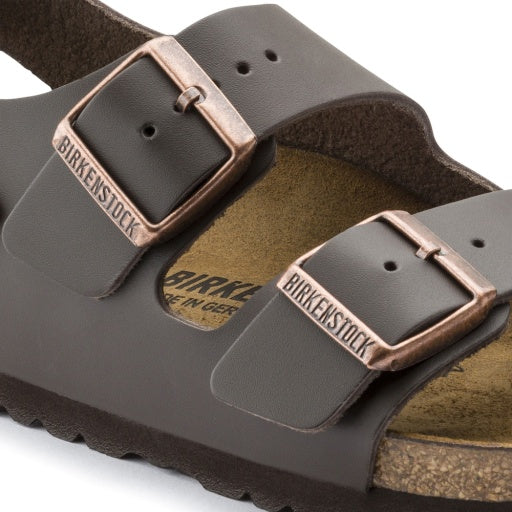 Milano Dark Brown Smooth Leather Narrow