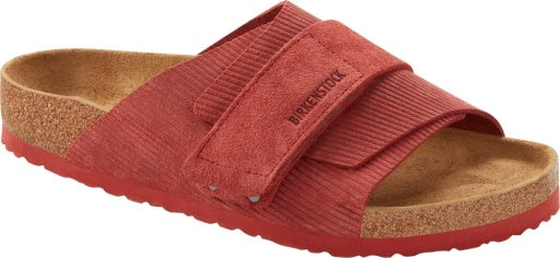 Kyoto Corduroy Sienna Red Embossed Suede Narrow