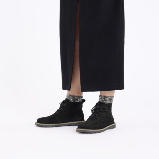 Uppsala Mid Black Suede Leather Regular
