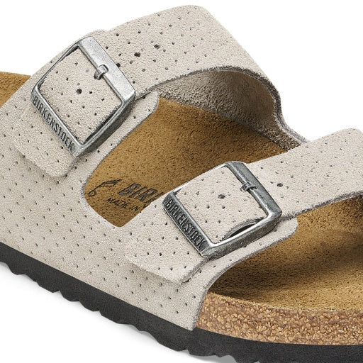 Arizona Stone Coin Embossed Suede Leather Regular
