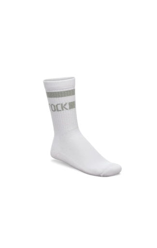 Cotton Crew Stripe White/Pure Sage