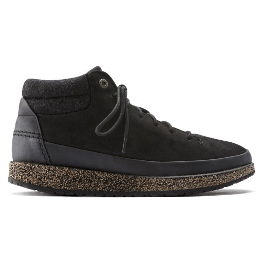 Honnef High Black Nubuck Leather Narrow