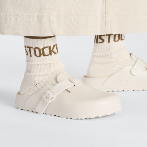 Cotton Crew Stripe Eggshell/Mink