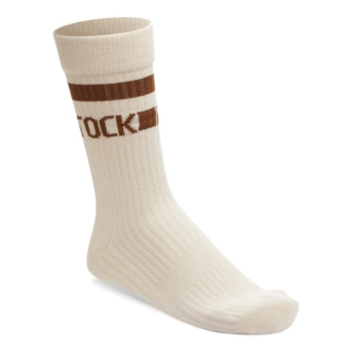 Cotton Crew Stripe Eggshell/Mink