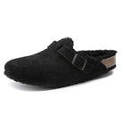 Boston Shearling Black Suede Leather/Shearling Narrow