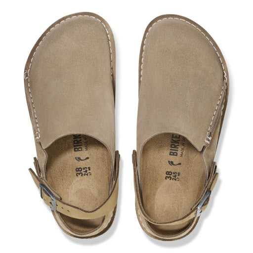 Lutry Grey Taupe Suede Leather Narrow