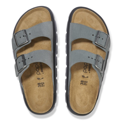 Arizona Chunky Basalt Grey Suede Leather Narrow