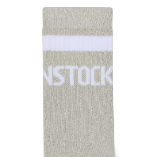Cotton Crew Stripe Light Grey/White