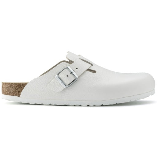 Boston White Smooth Leather Narrow
