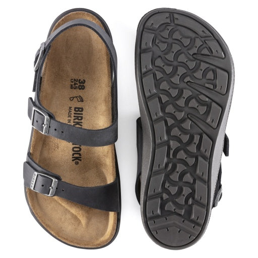Sonora Cross Town Black Oiled Leather Narrow