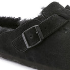 Boston Shearling Black Suede Leather/Shearling Narrow
