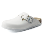 Boston White Smooth Leather Narrow