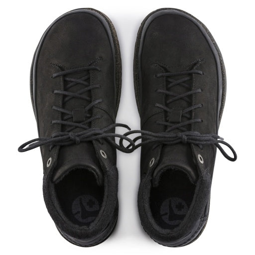 Honnef High Black Nubuck Leather Narrow