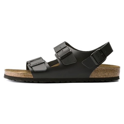 Milano Black Smooth Leather Narrow