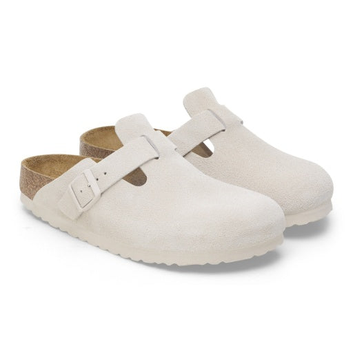 Boston SFB Antique White Suede Leather Narrow