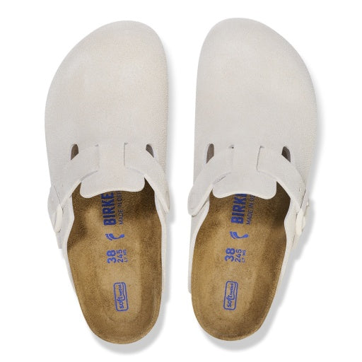 Boston SFB Antique White Suede Leather Narrow